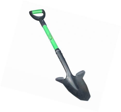 Spear Head Spade Gardening Shovel with Steel Reinforced Fiberglass Handle, Cushioned D-Grip and Sharp Hardened Steel Blade, Award Winning Spade, Model SHFD3 Lime