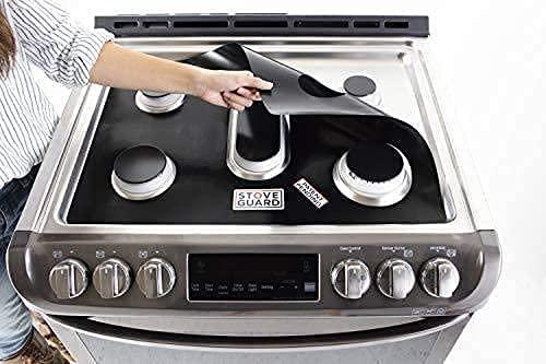 StoveGuard Stove Protectors for Whirlpool Gas Ranges | Custom Cut | Ultra Thin Easy Clean Stove Liner | Made in the USA | Model WEG745H0FS0