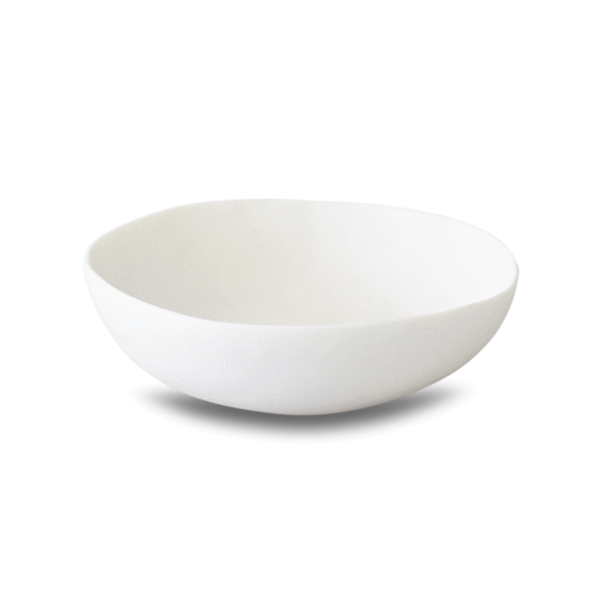 Wide Salad Bowl, White
