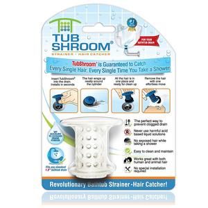 Juka Innovations - TubShroom The Revolutionary Tub Drain Protector Hair Catcher/Strainer/Snare, White