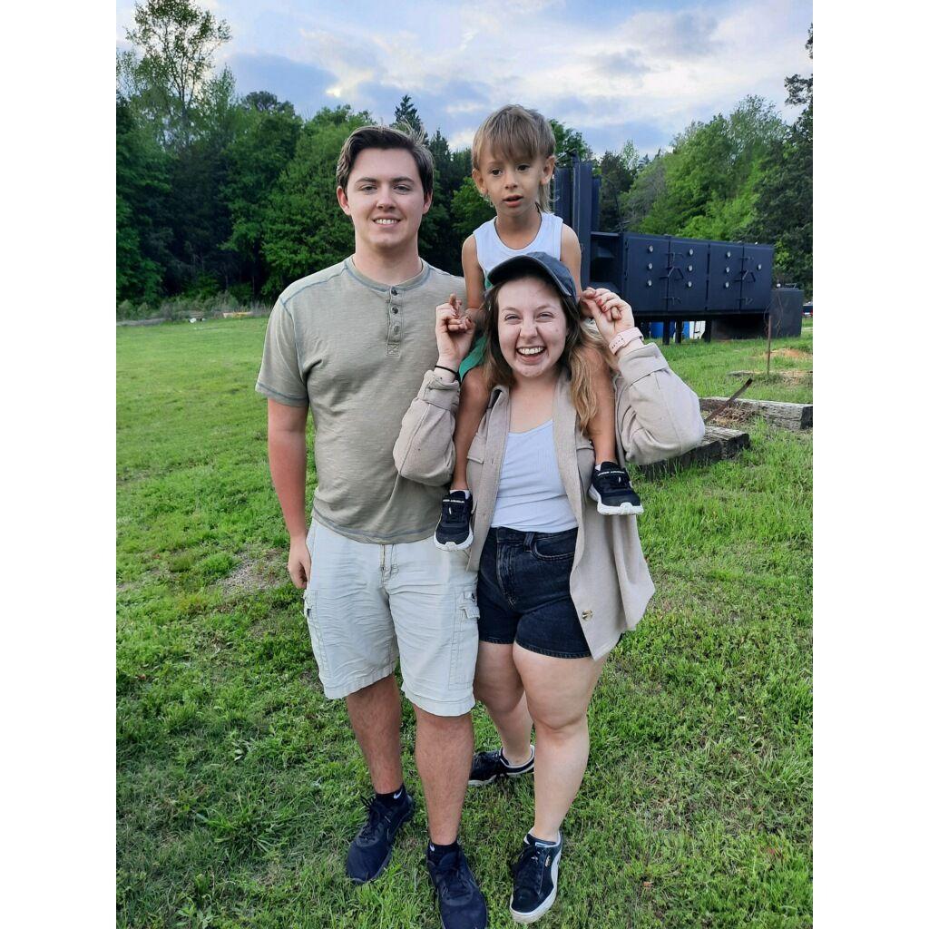 Luke's first trip out to meet the Texas fam!