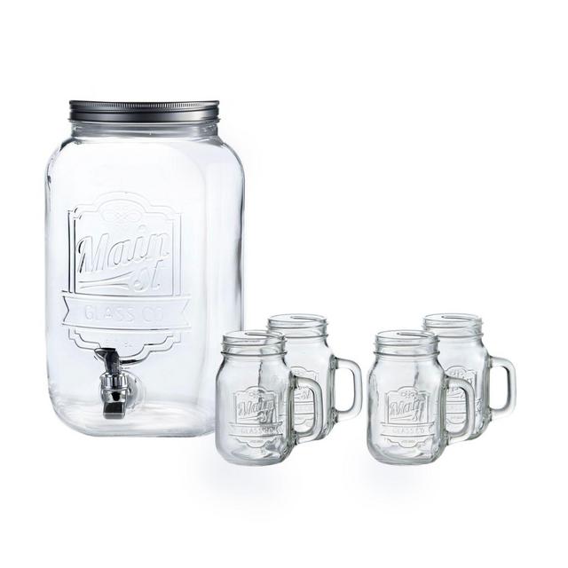 Style Setter Mason Jar 5-Piece Beverage Dispenser Set