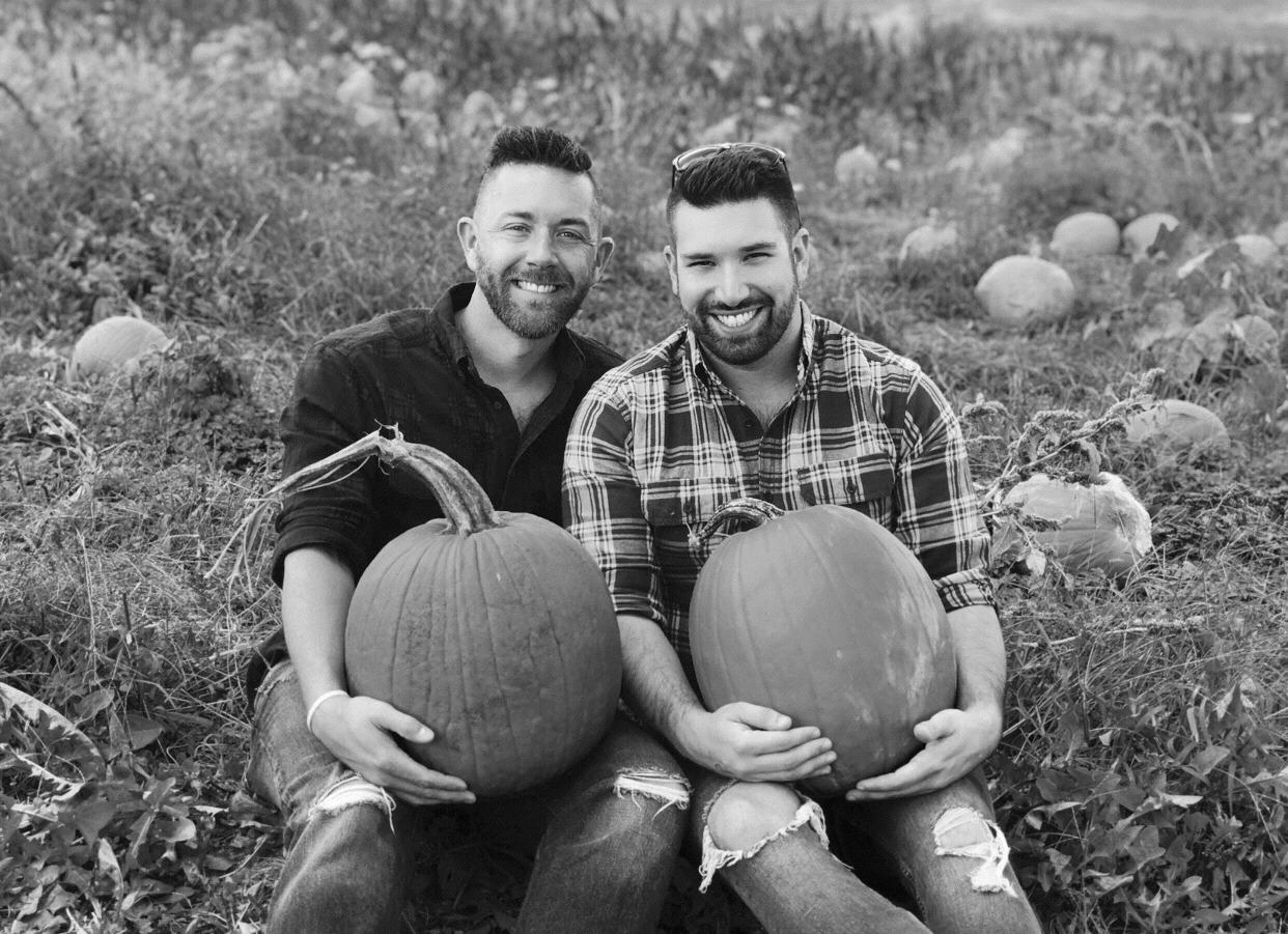 Picking pumpkins at Huber’s!