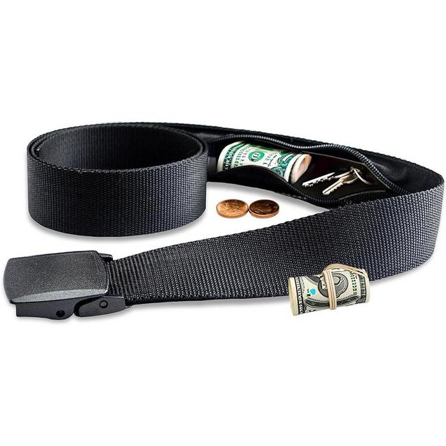 Money Belt for Men Travel Security Belt with Hidden Money Compartment  Pocket, Cashsafe Anti-Theft Wallet Non-Metal Buckle
