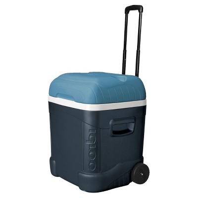 Igloo MaxCold Ice Cube 70qt Roller Cooler - Jet Carbon / Ice Blue