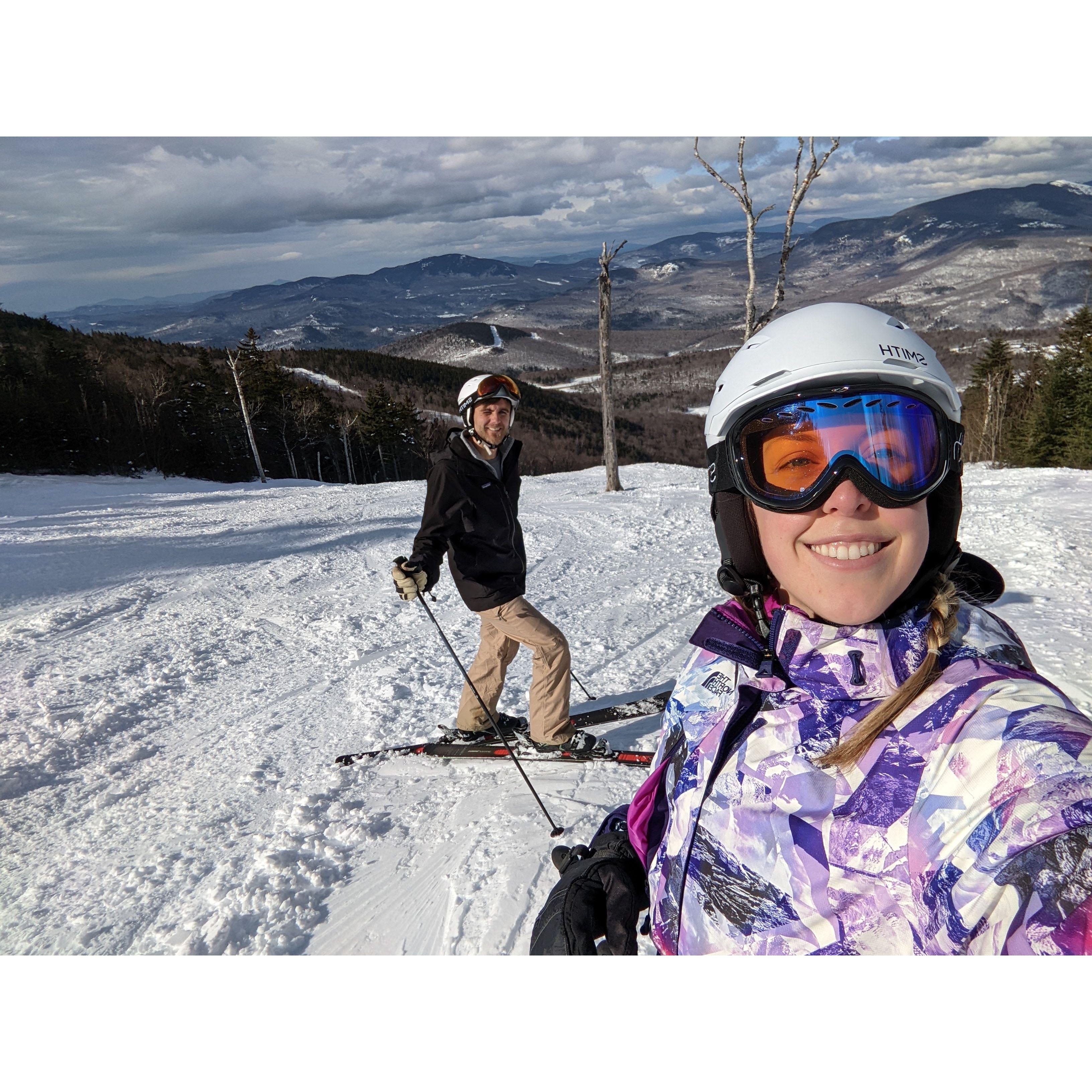 Skiing at Sunday River