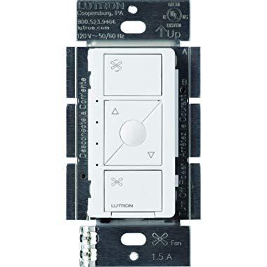 Lutron PD-FSQN-WH Caseta Wireless Smart Fan Speed Control, White