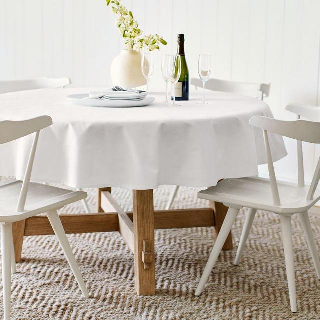 Entertaining Essentials Cotton Round Tablecloth, 70"