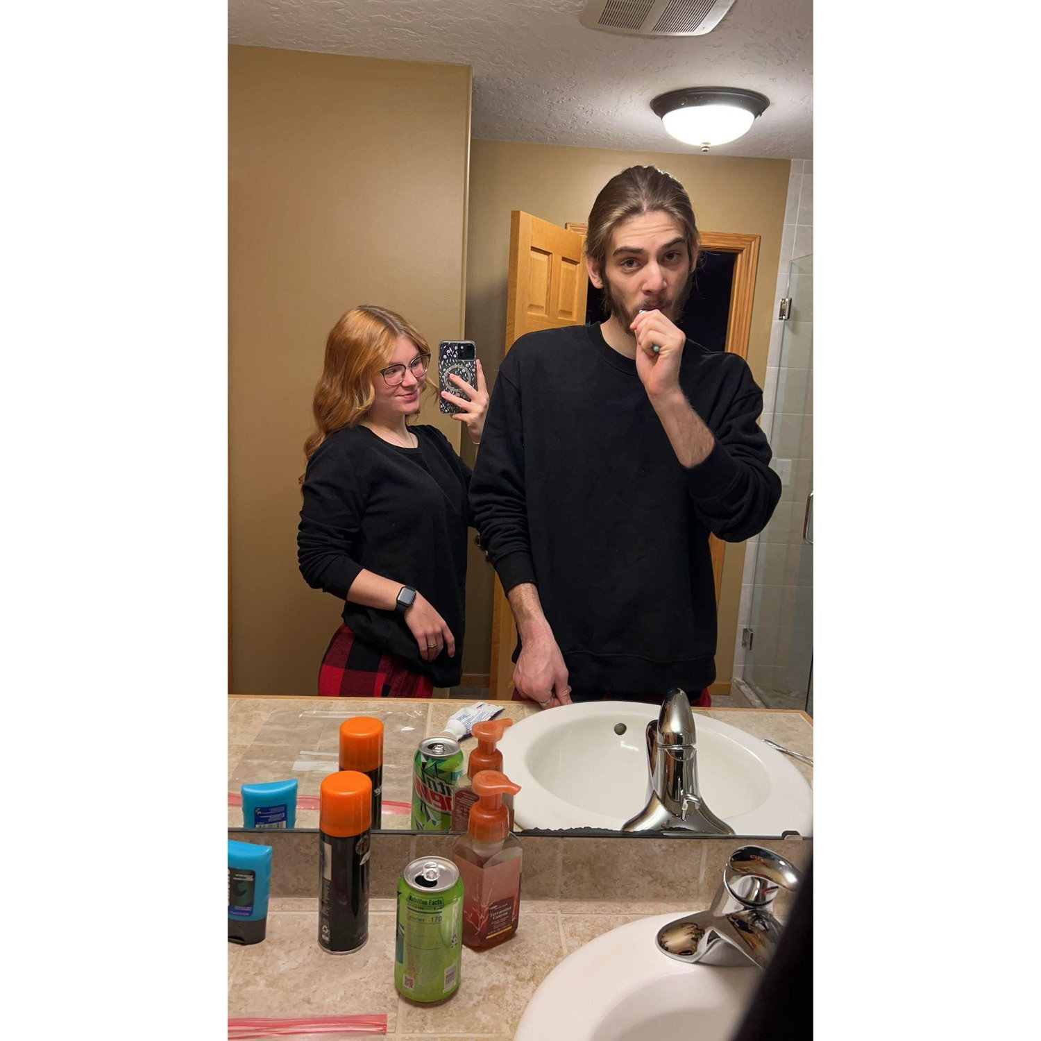 Again matching pjs for Christmas, he only does things like this because he loves me