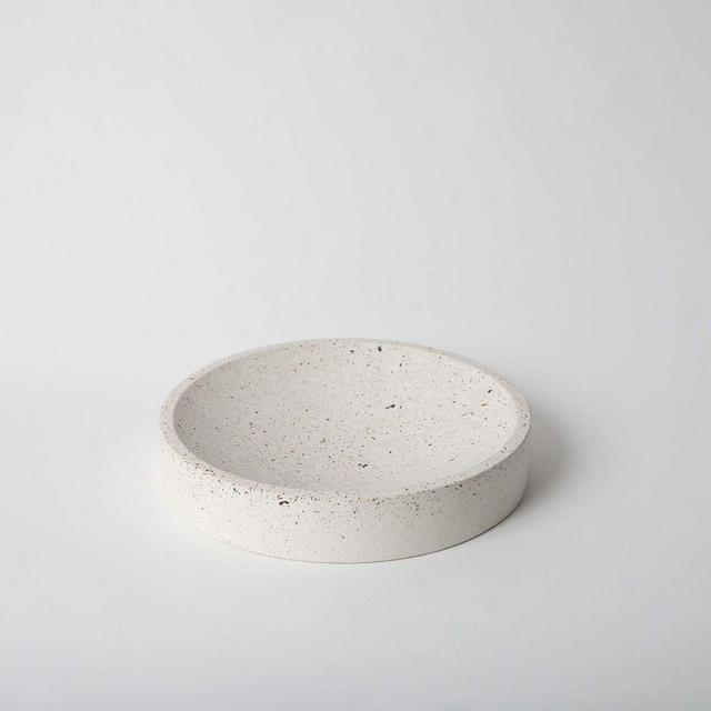Centerpiece Bowl Concrete Bowl White Terrazzo