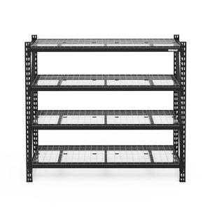 Kobalt Bolted 4 -Tier Heavy Duty Black Steel Utility shelving unit ( 77-in W x 24-in D x 72-in H )