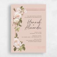 Pink Wedding Invitation - Quintana Bloom