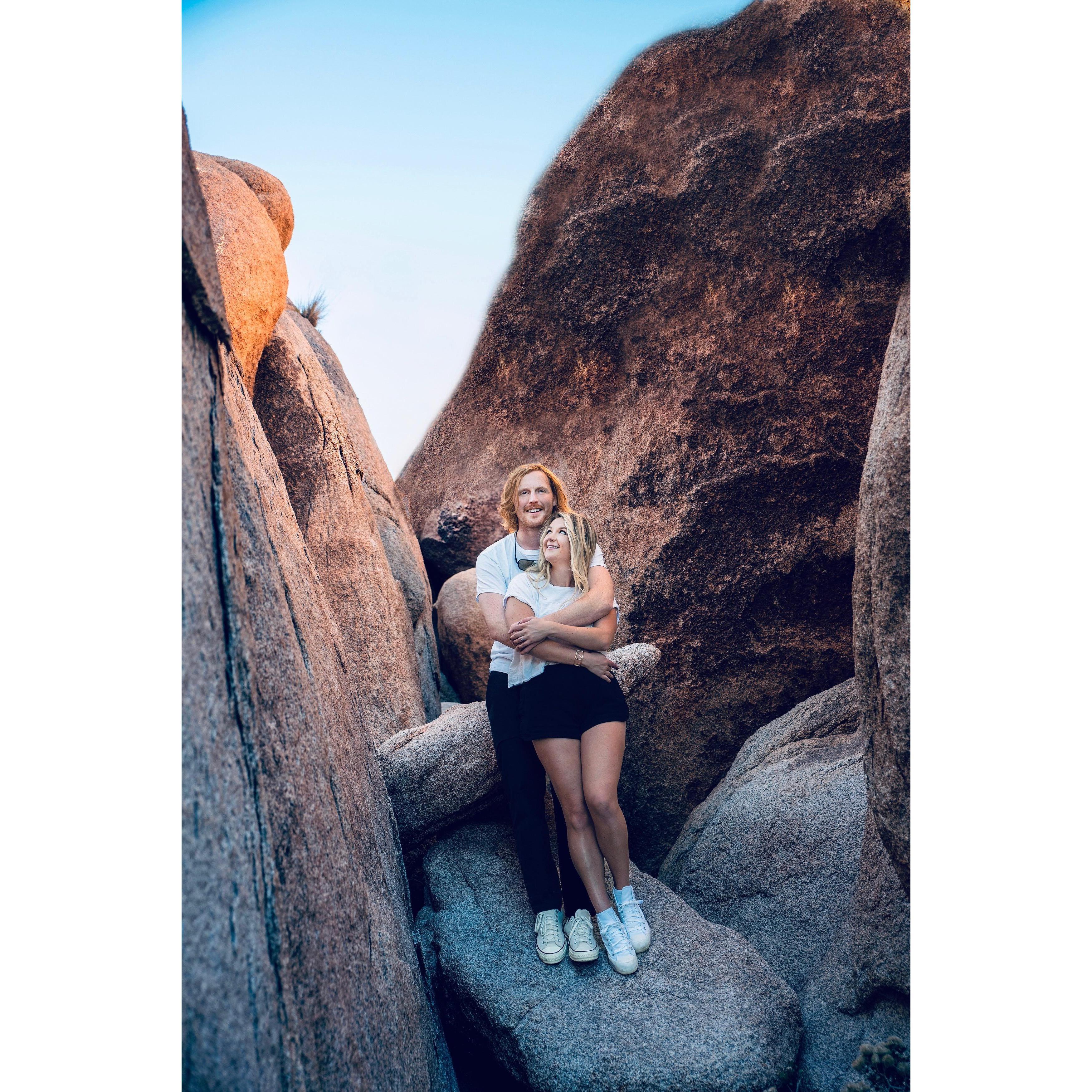 Engagement photos in Joshua Tree, taken by Jane's Aunt Janet!