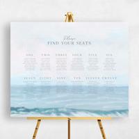 Blue Wedding Sign - Clearwater Seating Chart