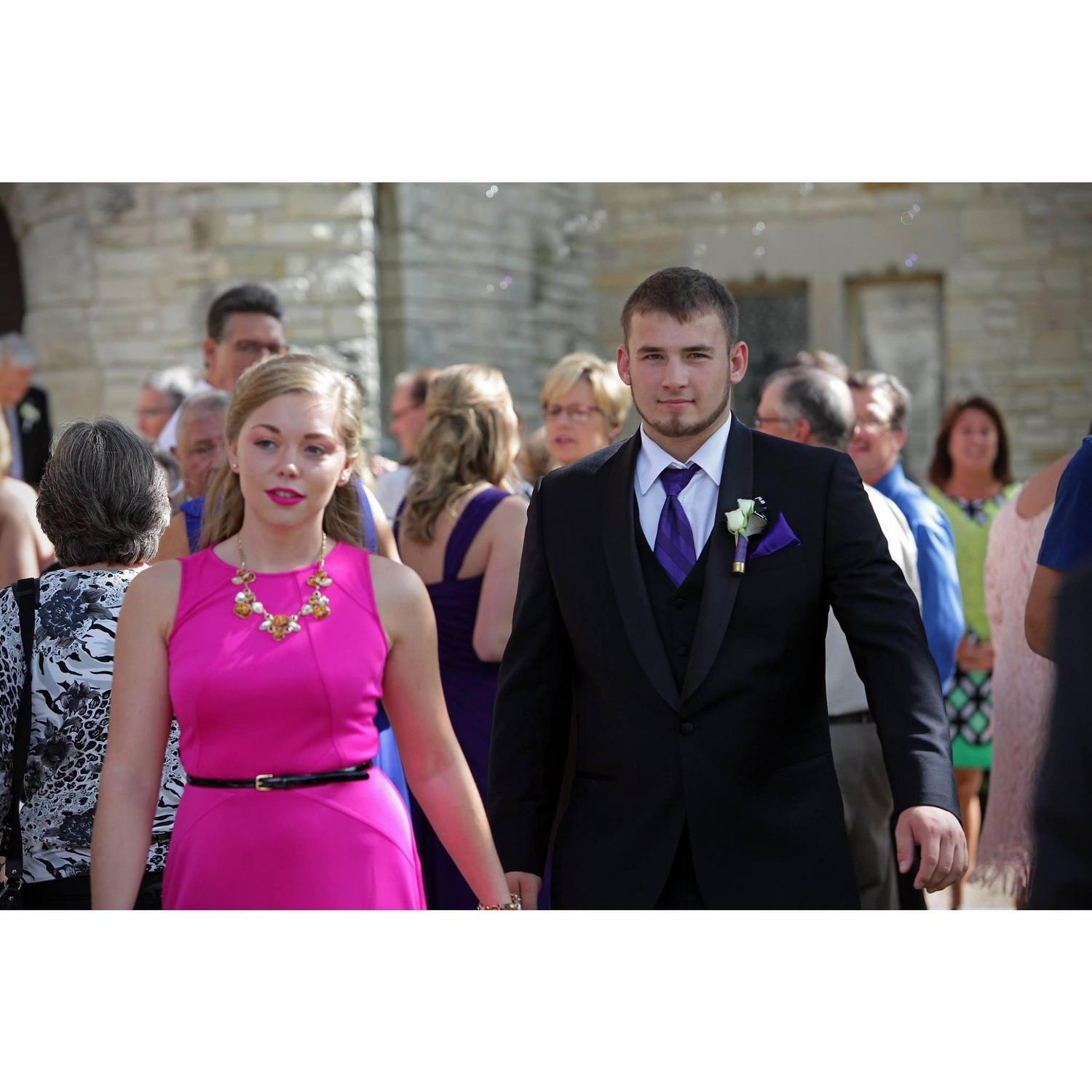 Taylor and Nathan at Nathan's Sister Allison's Wedding. September 10, 2016