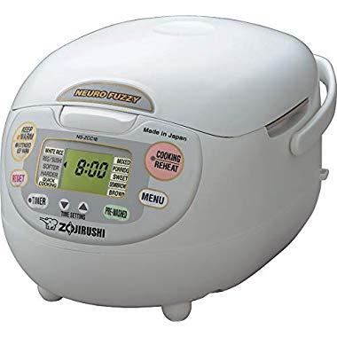 Zojirushi NS-ZCC18 10-Cup Neuro Fuzzy Rice Cooker, 1.8-Liters, Premium White