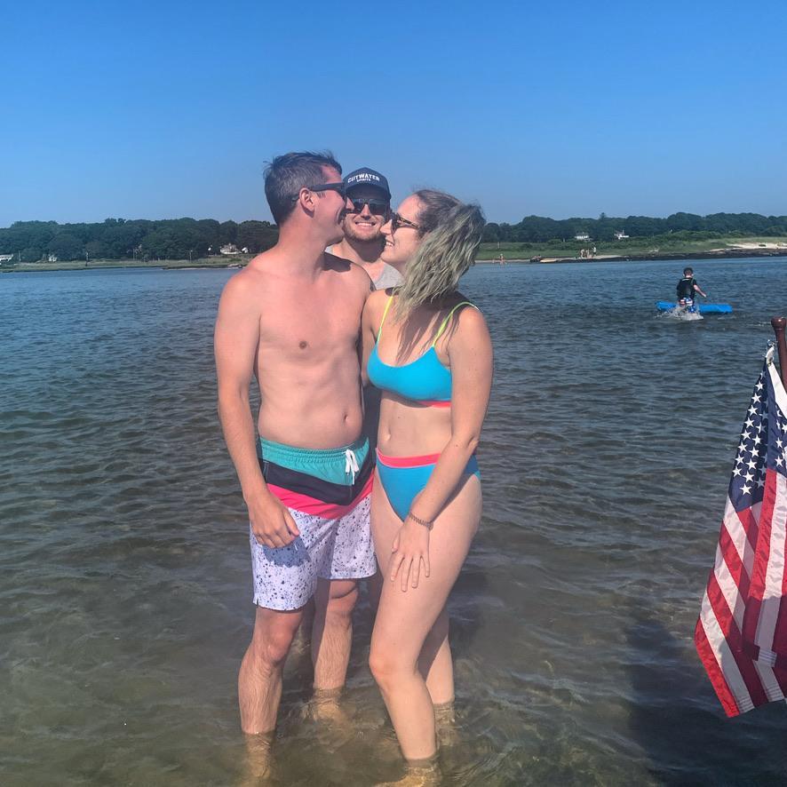 Just the two love birds and a photo bomber