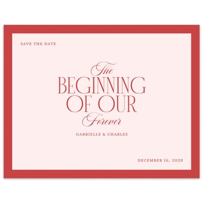 Lightest Blush, Pink Wedding Digital Save the Date - Ford Landscape