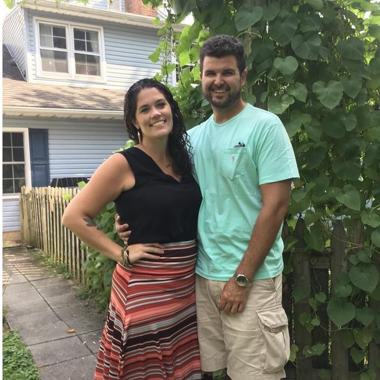 In front of Grandfather Kingsley's Morning Glory's. Summer 2017.