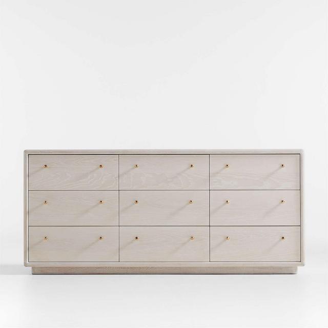 Lafayette Whitewashed Wood 9-Drawer Dresser