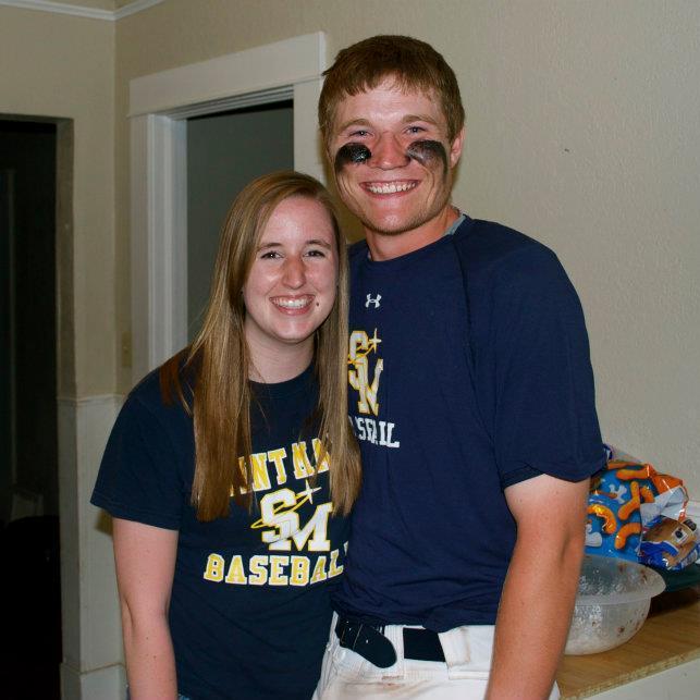Junior year of college - Trav playing ball