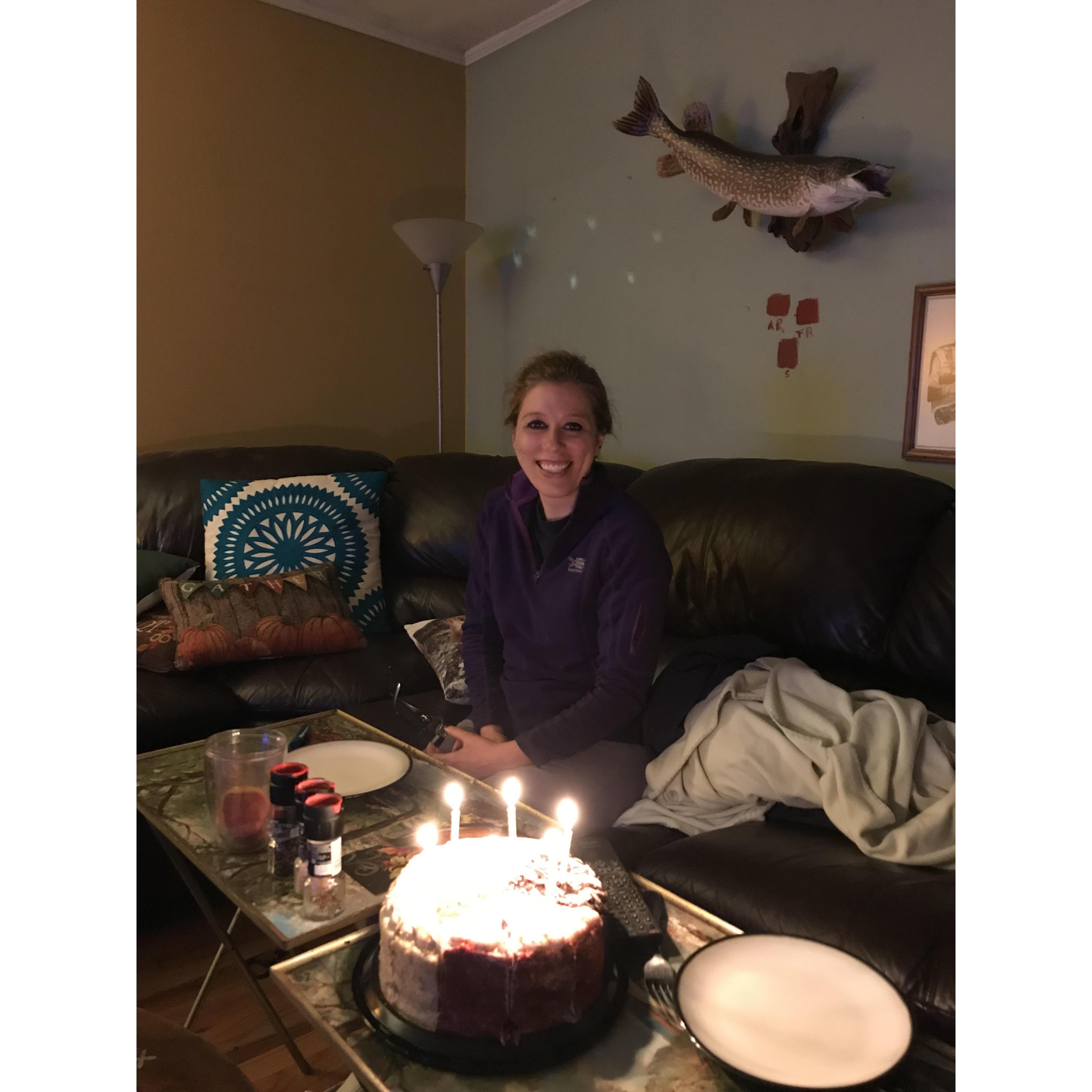 The birthday girl on one of her many 29th birthdays...