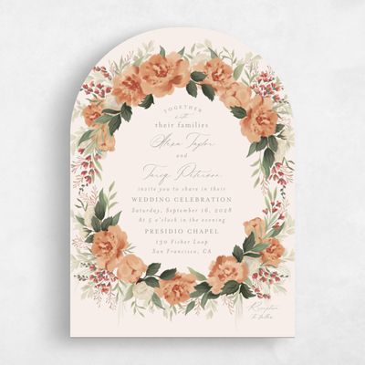 Orange Arch Wedding Invitation - Juniper Classic