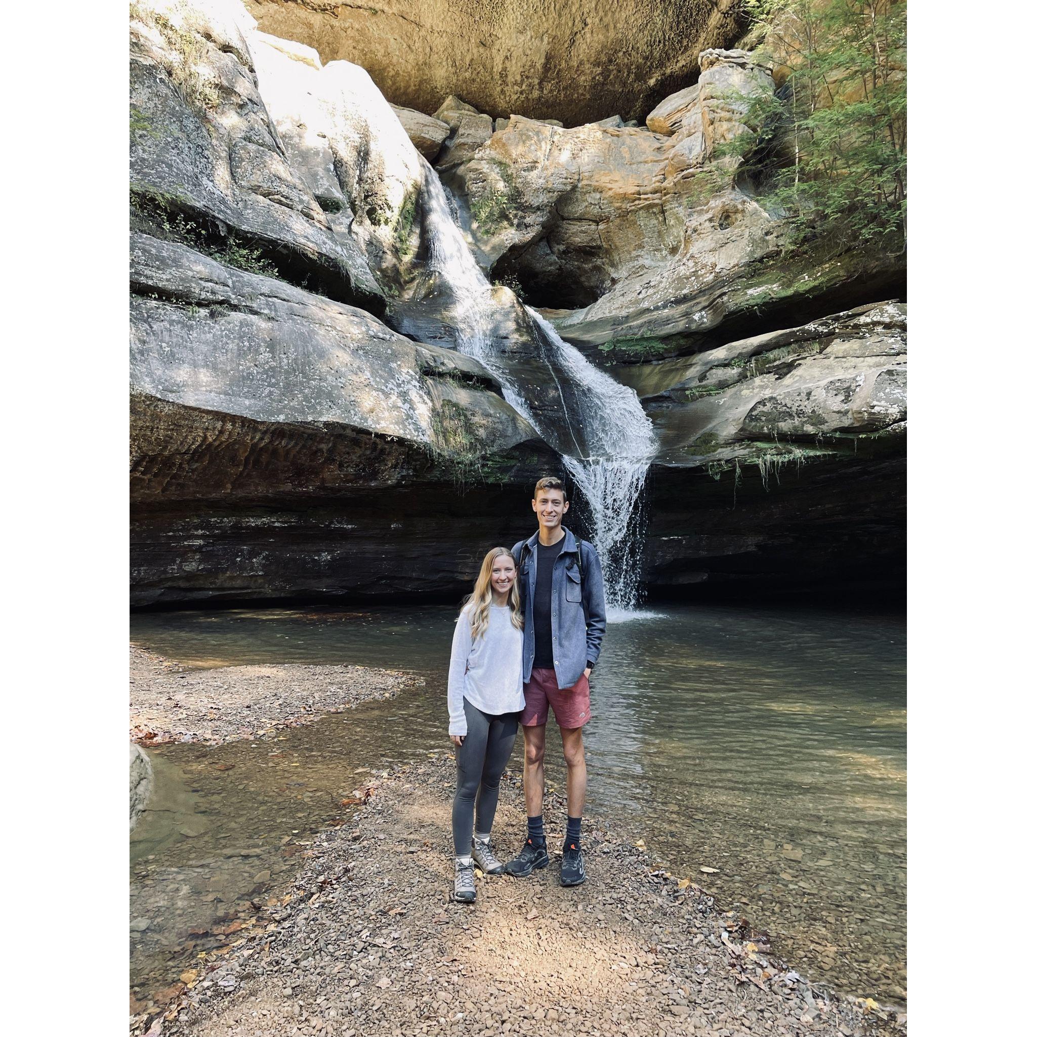 Hiking in Hocking Hills Ohio in October, 2022