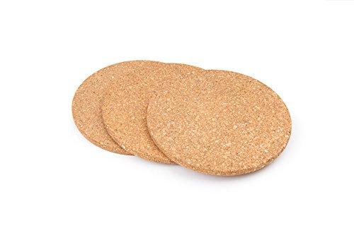 Fox Run 4440 Round Cork Trivets, 7.25 x 7.25 x 0.5 inches, Brown
