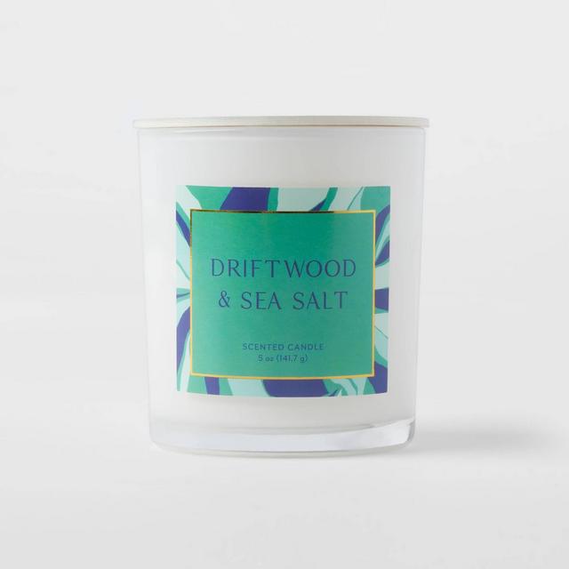 5oz Glass Jar Driftwood and Sea Salt Candle - Opalhouse™