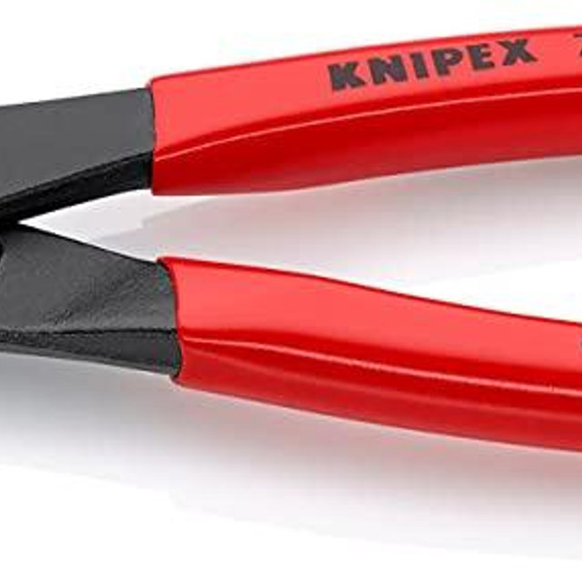 KNIPEX Tools 74 21 200, 8-Inch High Leverage Angled Diagonal Cutters