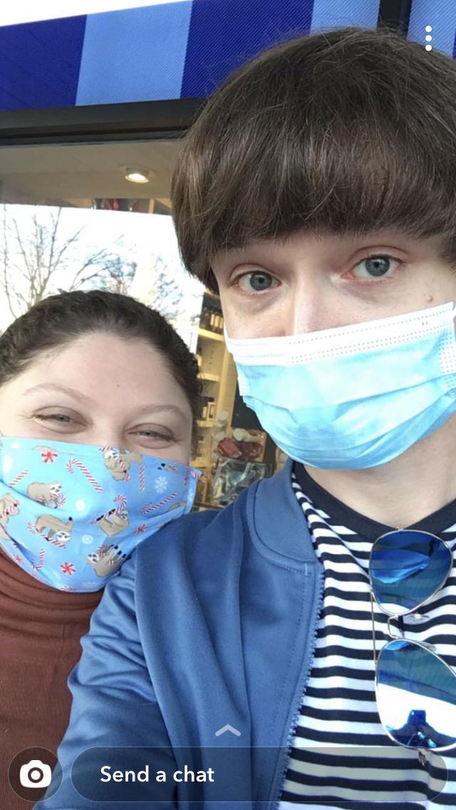 We have been there for each other from the day we met. We even got through a pandemic together! This photo is from when we went Christmas shopping the holiday season after the pandemic began.