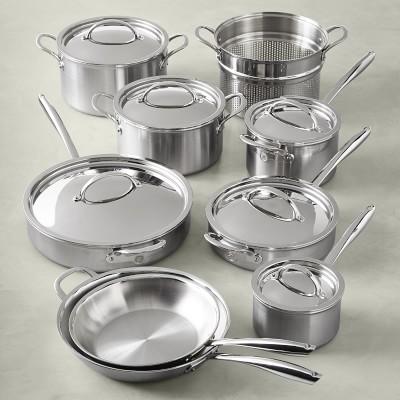 Williams Sonoma Signature Thermo-Clad™ Stainless-Steel 15-Piece Cookware Set