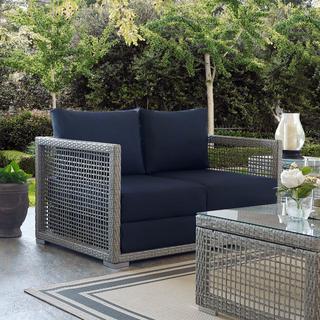 Aura Outdoor Wicker Rattan Loveseat