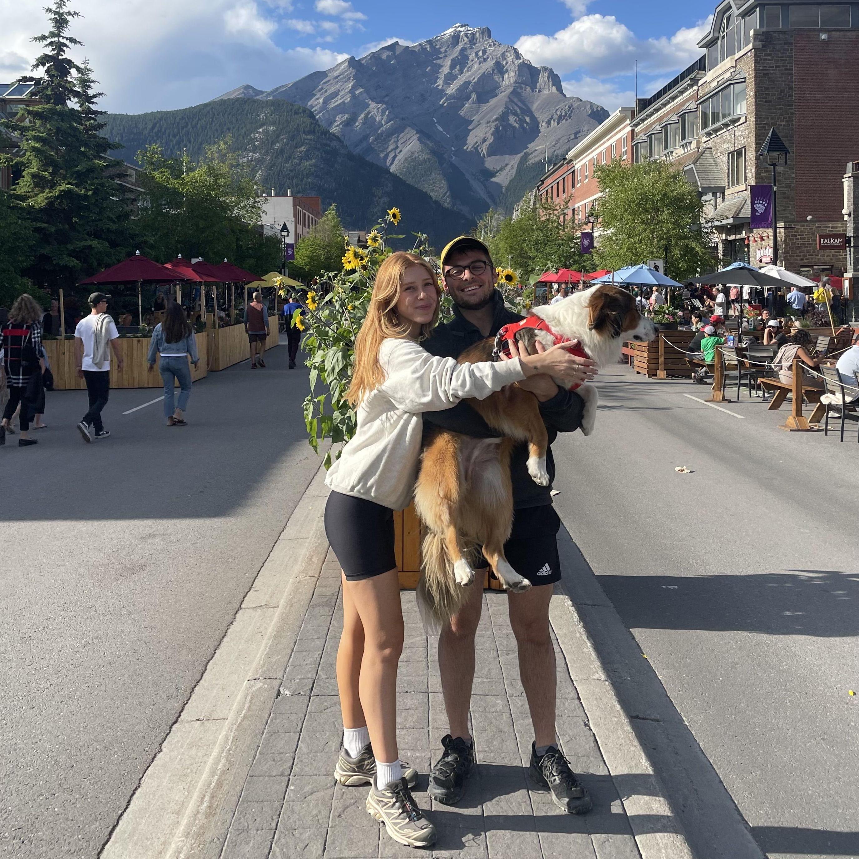 Downtown BANFF, the day Devin proposed.