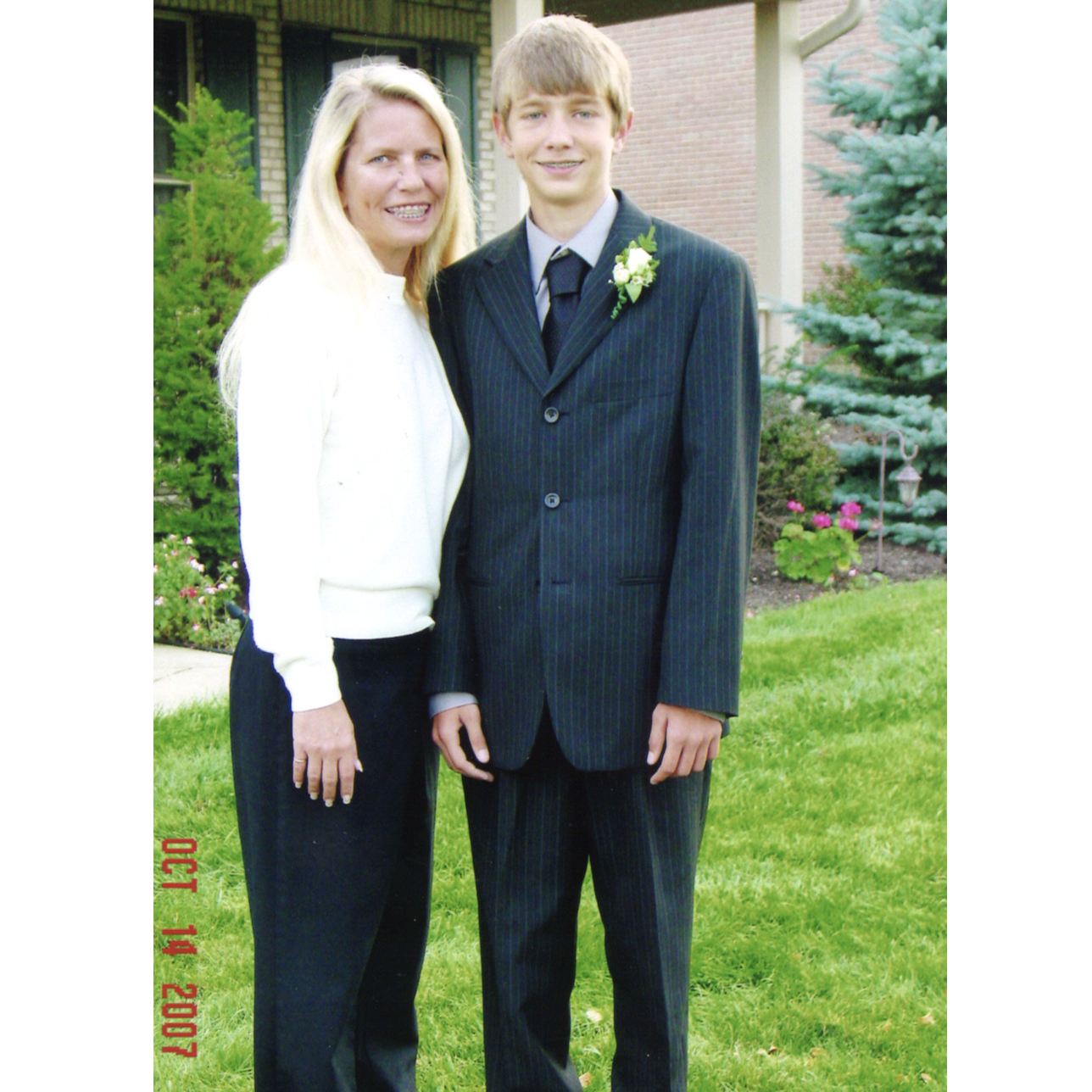 2007 - Alex and his mom before sophomore year Homecoming