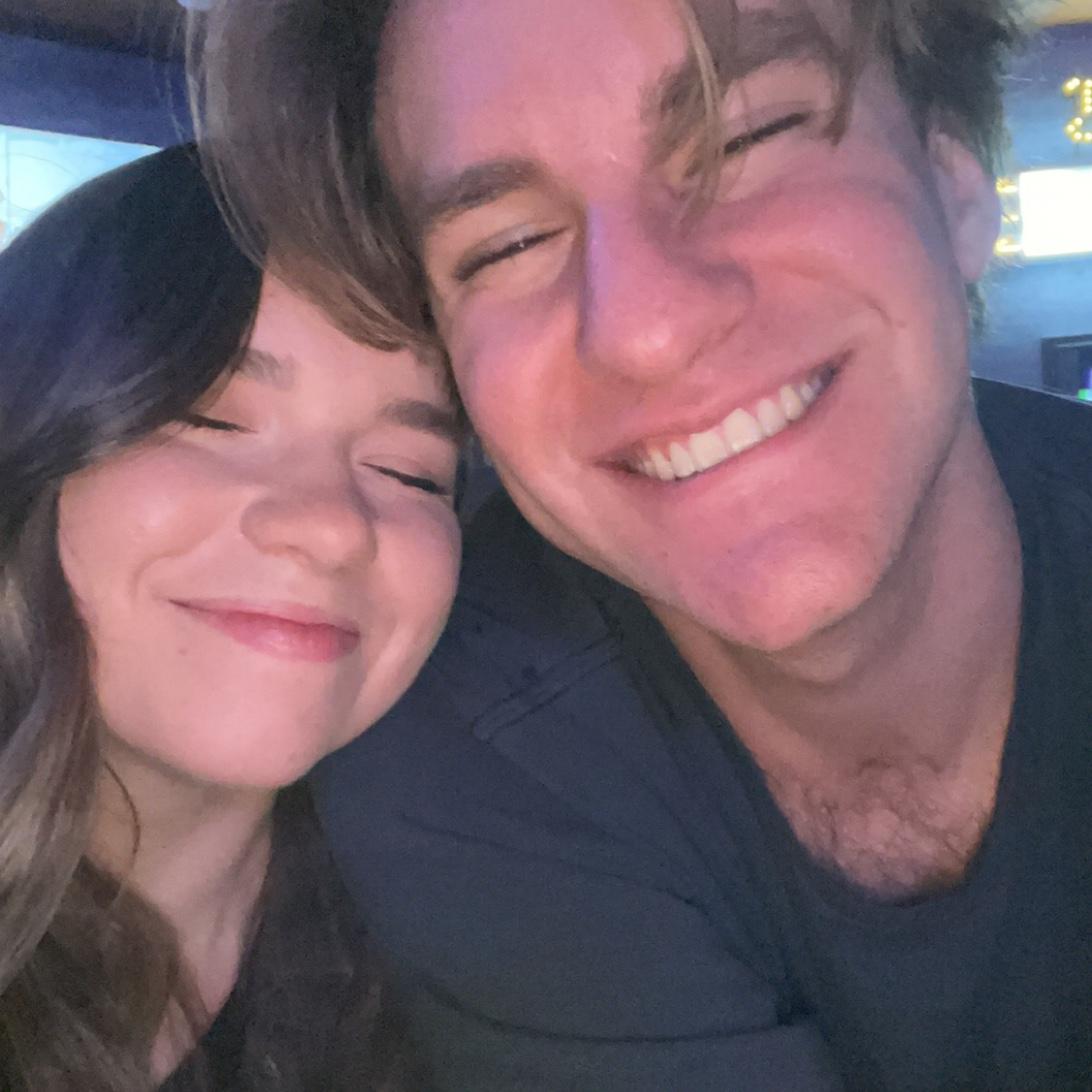 Karaoke with friends! Jackson drove to Austin from nursing school in Fort Worth. He stopped to buy me flowers before arriving at karaoke. 2022!
