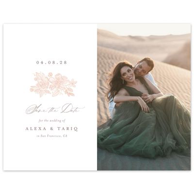Beige Winter Wedding Digital Save the Date - Siena Classic