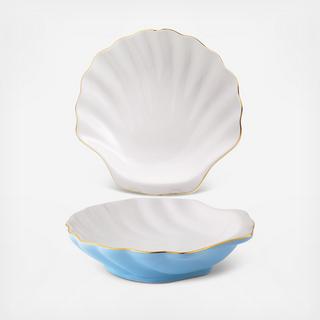 Clam Shell Appetizer Plate, Set of 2