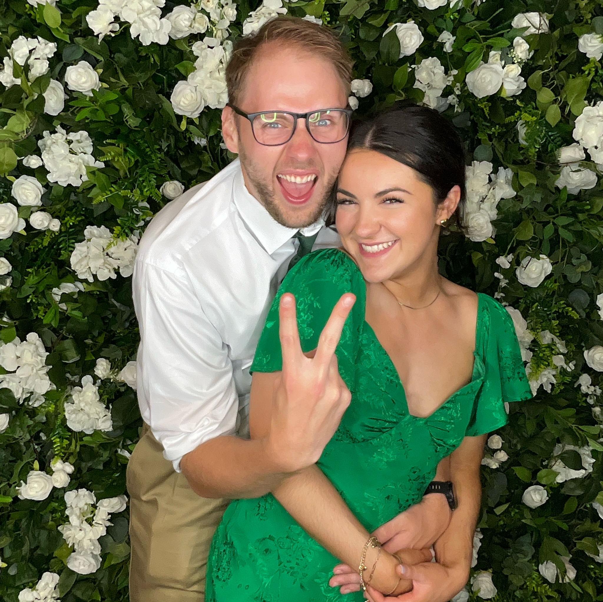 Celebrating at The Brown's wedding last year!