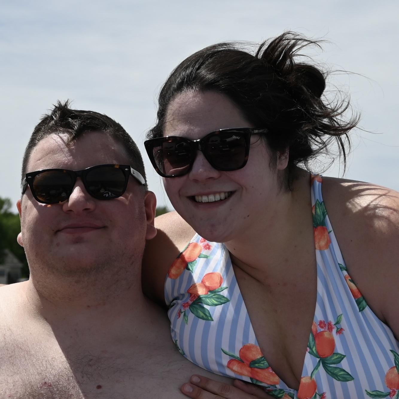 Josh’s family has a cabin on Green Lake and we both love spending time on the Pontoon in the summer!