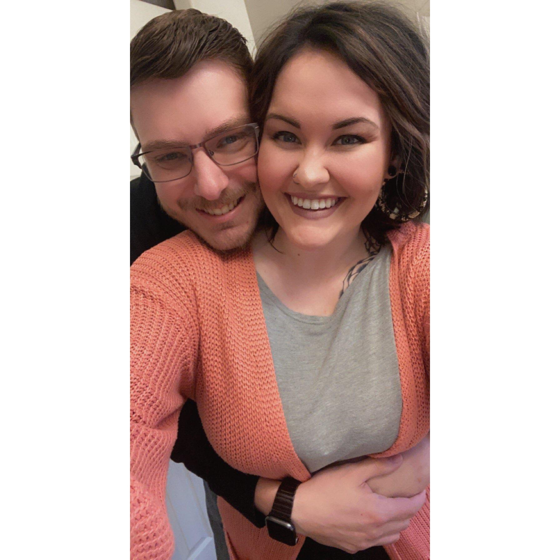 This was right before we went out and Christal met our Best Man and Matron of Honor!