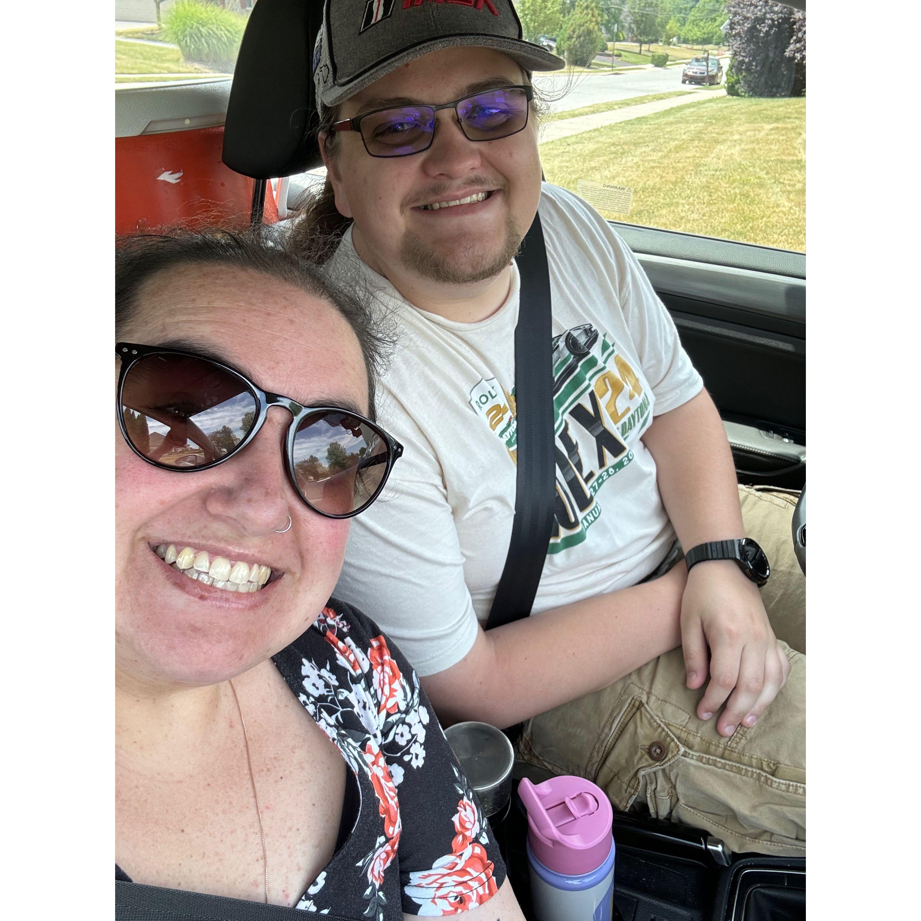 Headed to Watkins Glen for Jessa's first in person race!