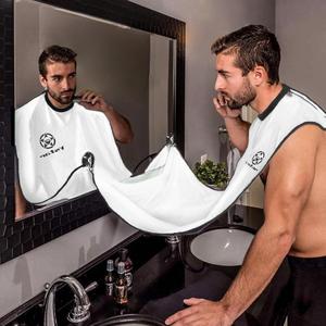 Ystar Beard Bib - Hair Clippings Catcher, Grooming Cape Apron, for Man Shaving - (White)