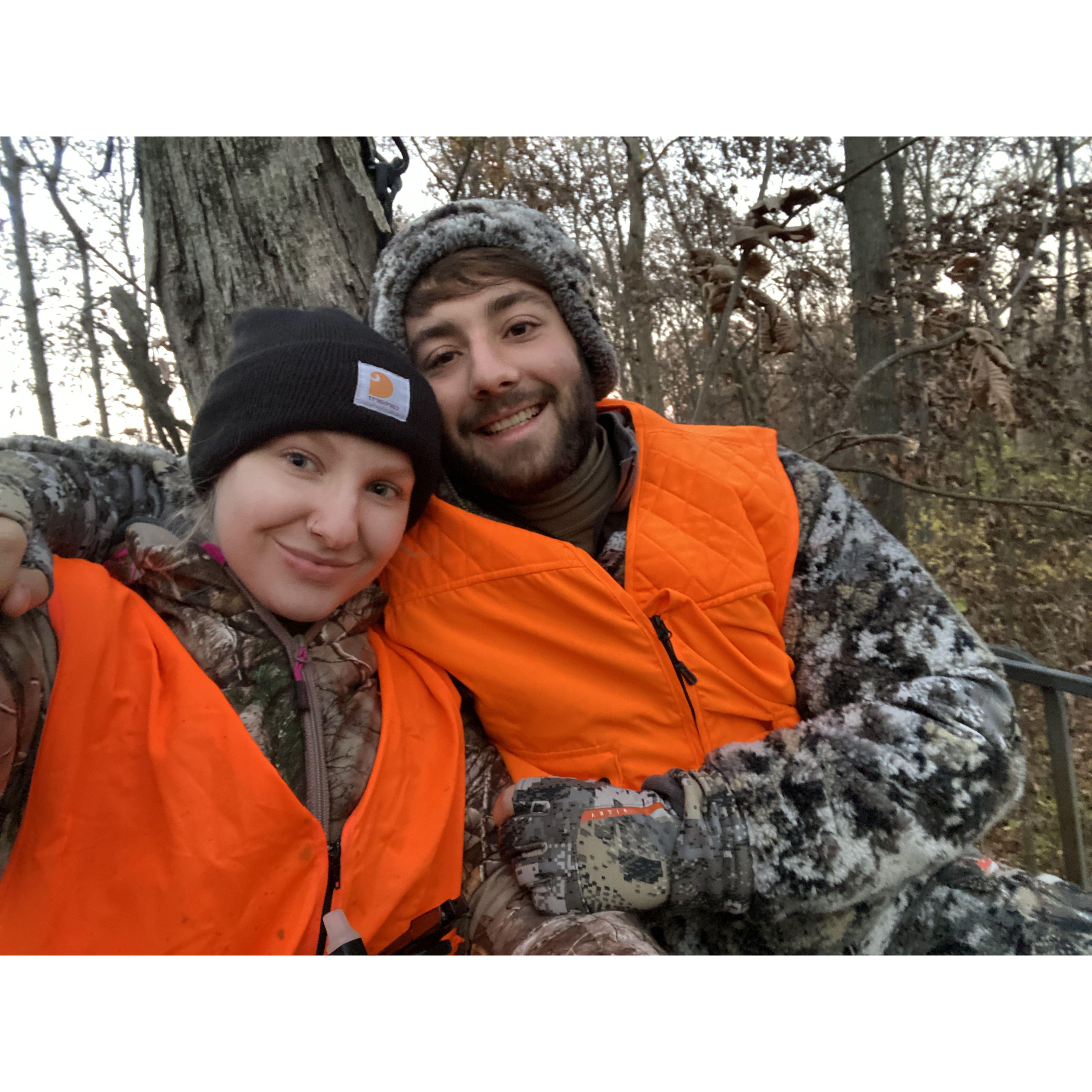 Hunting for deer together