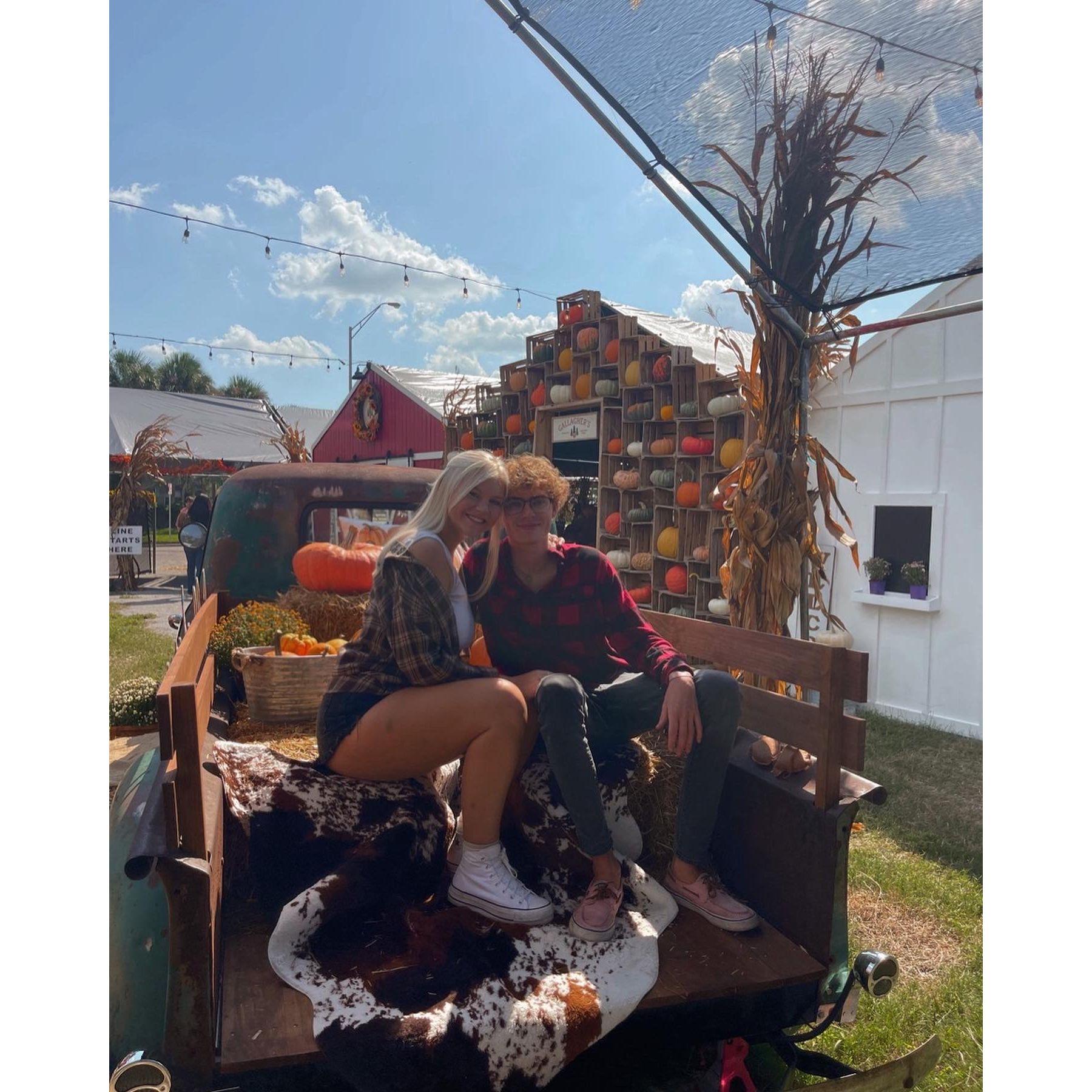 Our first autumn and pumpkin patch date.