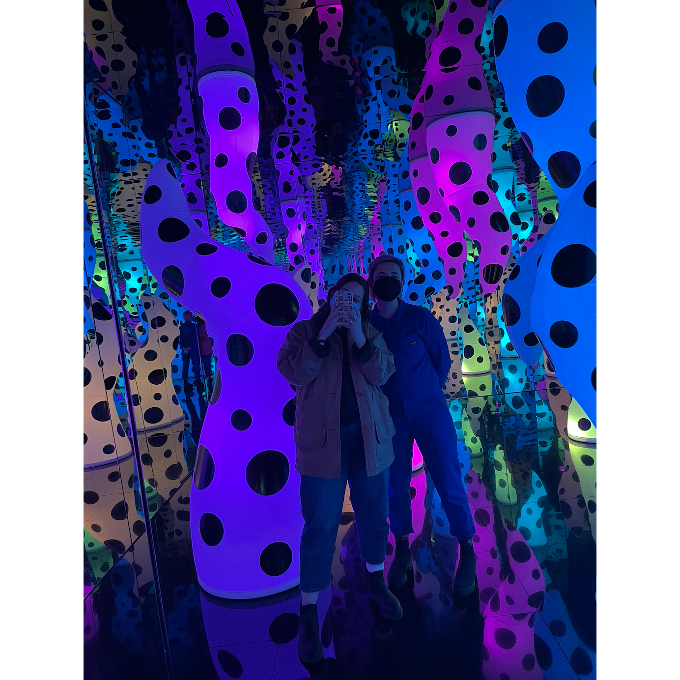 At Yayoi Kusama's "Love is Calling" exhibit at the ICA- the same museum Sylvie proposed at
