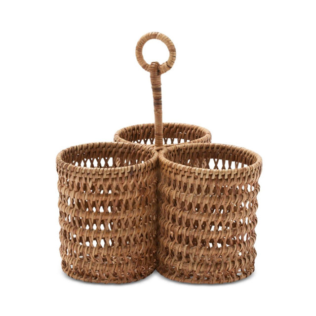 Blue Pheasant Carly Rattan Wine Holder