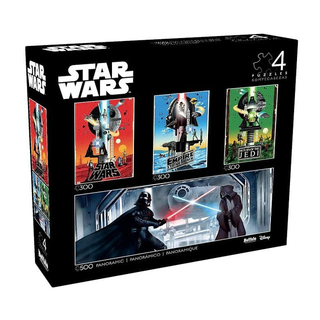 Buffalo Games – Star Wars 4 in 1 Multipack Jigsaw Puzzle Colorful Puzzle for Adults – Precision-Cut Pieces, Beautiful Artwork, and Hours of Relaxing Fun