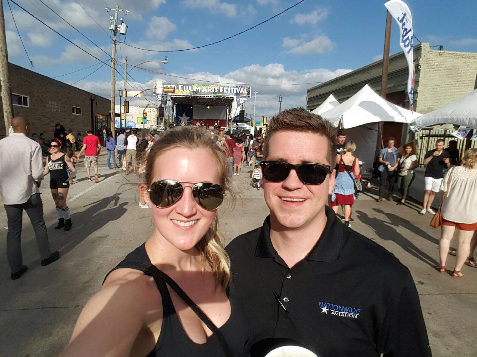 Our first photo together as a couple!
